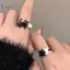 Kudosation Sáng Tạo Vintage Ngộ nghĩnh Mèo Mở Nhẫn Có Thể Điều Chỉnh Cho Nữ Bé Gái Thời Trang Hoạt Hình Dễ Thương Nhẫn Dự Tiệc Phụ Kiện Trang Sức Quà Tặng Đẹp