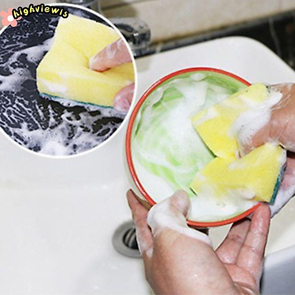 Tấm cọ rửa CAO CẤP, Làm sạch nhà bếp Miếng bọt biển rửa chén có thể tái sử dụng, miếng bọt biển Dụng cụ làm sạch gia dụng Clean Rub