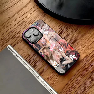 BK-1 Kpop GI DLE Gidel Ốp Lưng Điện Thoại IPhone 16 15 14 Pro 11 13 12 Mini 6 8 7 Plus Kính Thiết Kế Sang Trọng Cove
