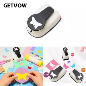 GETVOW Kid Hole Punch, DIY Cắt Giấy ABS Nhựa Hình Bướm Lỗ Đục Lỗ, Thêu Sò Thủ Công Thủ Công Lỗ Đấm Giấy Shaper Cắt Trẻ Em