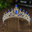 Châu Âu Cô Dâu Baroque Vương Miện Mũ Hợp Kim Kim Đính Kim Cương Giả Cưới Cô Dâu Vương Miện Phù Hợp Với