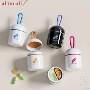 Hộp đựng thuốc AFTEROF, Viên thuốc đầy màu sắc hình tròn, Hộp đựng máy tính bảng Mini đa năng di động