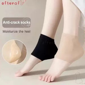 AFTEROF 1 Cặp Vỏ Bảo Vệ Gót Chân Silicon, Loại Bỏ Da Chết Giảm Đau Tất Silicon Dưỡng Ẩm, Gel Dưỡng Ẩm Chống Nứt Miếng Lót Chăm Sóc Bàn Chân Tất Unisex