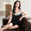 Phụ Nữ Không Tay Đệm Loungewear Bộ Quần Short Ngọt Ngào Trang Phục Thường Ngày Cho Trong Nhà Nghỉ Hàng Ngày Và Mùa Hè Thư Giãn Tại Nhà Dịp