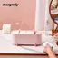 Hộp đựng mỹ phẩm MARGREDY, Hộp đựng cọ trang điểm để bàn trong suốt chống bụi, Miếng bông đa chức năng di động Dụng cụ sắp xếp trứng làm đẹp