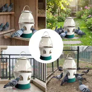 Top 2L Pigeons Waterer Clear Tanks cho mức độ dễ dàng Kiểm tra cơ sở nâng lên Thoải mái thẳng đứng Uống nước gia cầm Tưới nước Acces