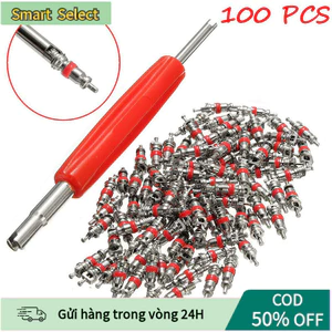 【COD】100 Bộ Van Thân Lõi Thay Thế Cho Lốp Xe Ô Tô Và Xe Tải (Có Kèm Cờ Lê), Chất Liệu Kim Loại, Chất Lượng