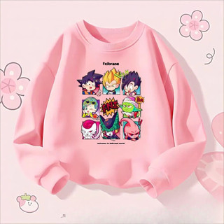 Dragon Ball Bé Trai Áo Chui Đầu Cổ Tròn Dài Tay Nhẹ Hoạt Hình In Hình Thường Ngày Thoải Mái Thời Trang Trang Trang Phục Hàng Ngày