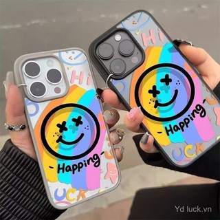 Rainbow Smiley Cá Tính Sơn Thời Trang Bán Chạy Từ Tính Thích Hợp Cho iphone 12 16pro 15promax 14plus 13pro 11 14pro 16plus 15 12pro 13promax Vỏ Điện Thoại Chống Sốc