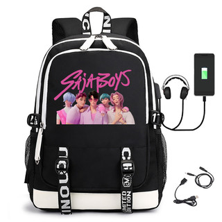 GC2 SAjA Ba Lô Bé Trai Cho Học Sinh In Dung Tích Lớn Đa Năng K-Pop Demon Hunters School Bag CG2