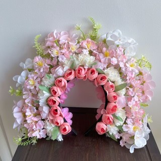 Quan Châu Mũ Đội Đầu Kẹp Tóc Hoa Hanfu Cổ Vòng Hoa Lụa Hoa Handmade Phụ Kiện Tóc Hoa Dân Tộc Du Lịch Ảnh Ảnh Băng Đô PRJZ