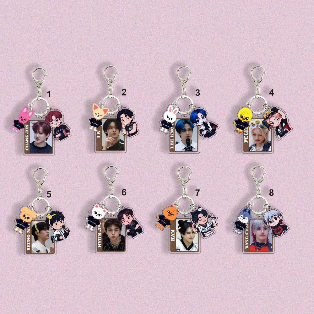 HK1 Stray Kids Acrylic Móc Khóa Thứ Tư Album Mới KARMA Mặt Dây Chuyền Bang Chan Phụ Kiện SKZOO Ngoại Vi KH1