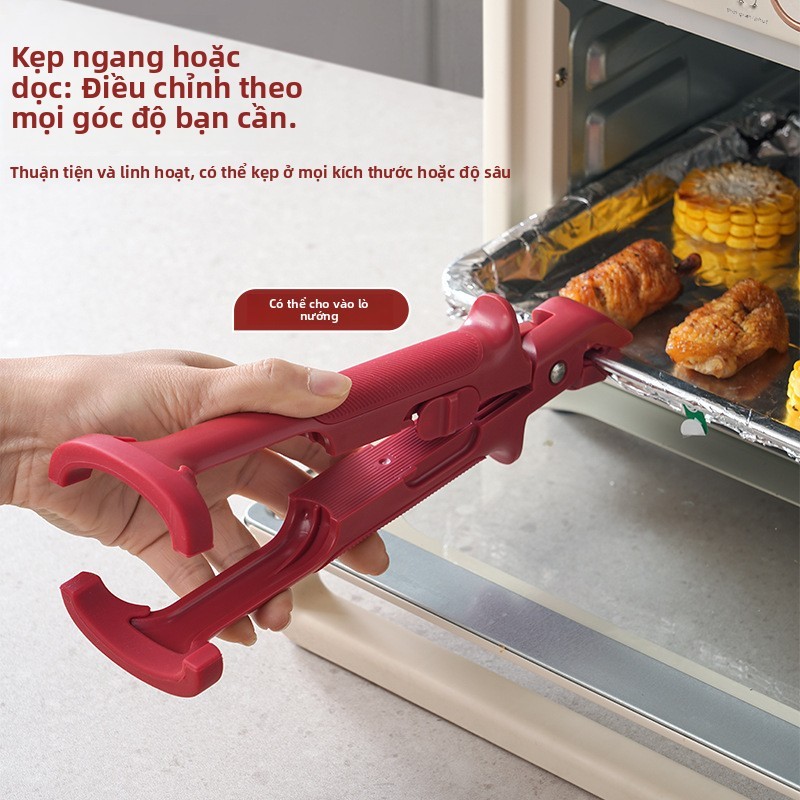 Kẹp Gắp Đồ Nóng Chống Trượt Kẹp Bát Đĩa Inox 316 Dụng Cụ Nhà Bếp