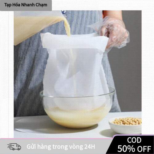 [COD] "Túi lọc sữa nylon 100Mesh, tái sử dụng nhiều lần, lọc thực phẩm, sữa chua, đậu nành, dầu ăn, cà phê  "