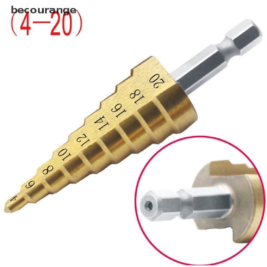 [COD] Mũi Khoan Bước HSS Thép Gió Phủ Titan Đa Kích Cỡ 4-12mm 4-20mm 4-32mm Siêu Cứng