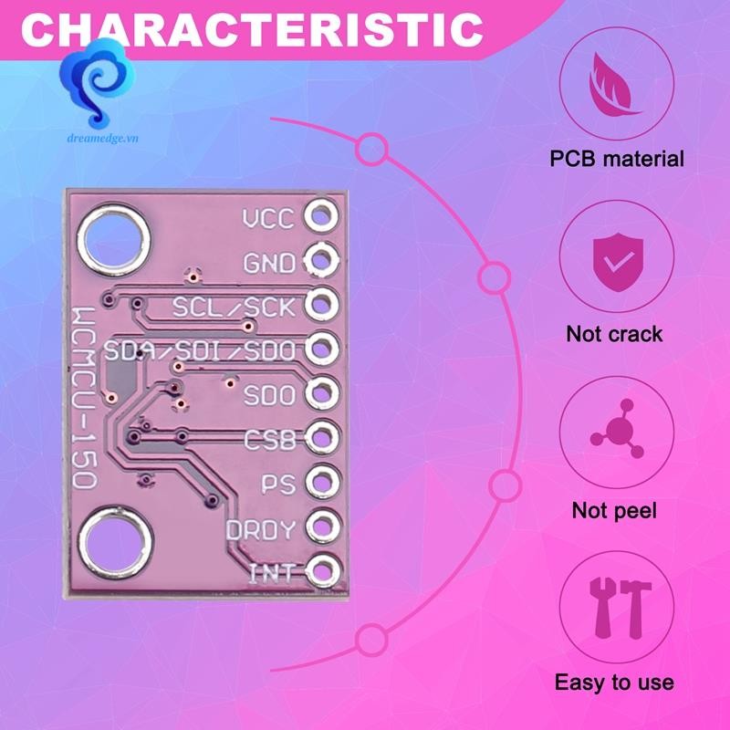 [dreamedge] Mô-đun cảm biến địa từ MCU-150 BMM150 Mô-đun từ tính Mô-đun cảm biến địa từ