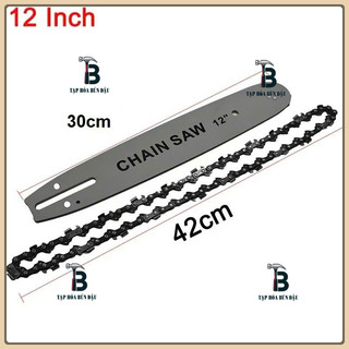 Lam xích 12 inch lam xích dự phòng sử dụng cho máy cưa xích pin, máy cưa xích điện
