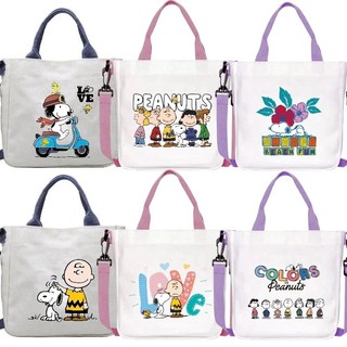 Túi xách Snoopy Túi vải thời trang Du lịch Túi đeo vai đa năng Dung tích lớn Túi lưu trữ Quà tặng
