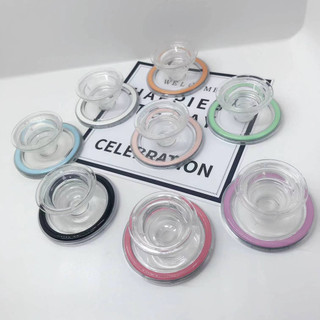 Túi khí màu trơn Điện thoại di động Giá đỡ máy tính để bàn Macaron Keo màu có thể thu vào 1 cái