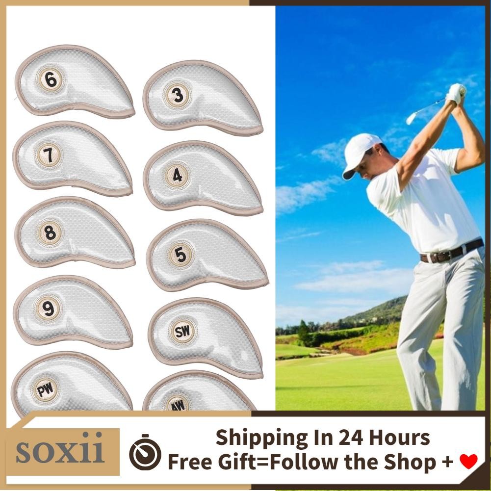 Soxii SOXII-VN Club Iron Cover PU 10PCS Bìa bền cho đầu (Bạc)