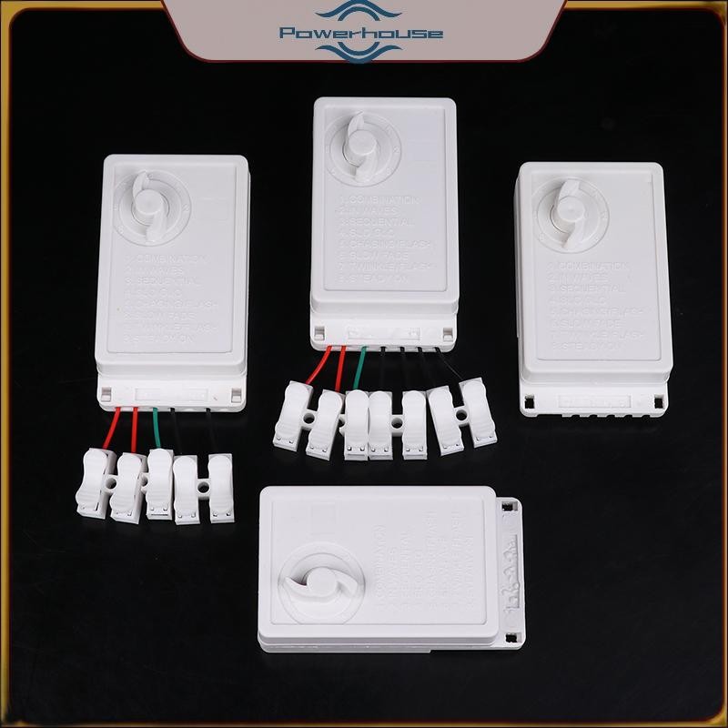 Bộ điều chỉnh ánh sáng dây LED POWER EK-04 2 / 4 chiều 8 núm chức năng / Bộ điều khiển điều chỉnh ánh sáng loại nút nhấn không hàn.