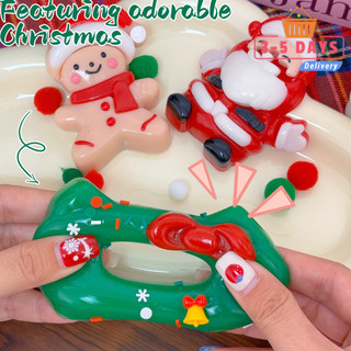 [Đến 3-5 ngày] -Bộ đồ chơi bóp Giáng sinh - Trang trí giảm căng thẳng ông già Noel & bánh gừng bằng nhựa cao cấp cho bàn làm việc, quà tặng, trẻ em từ 7 tuổi trở lên, ủng hộ bữa tiệc lễ hội 6-8cm