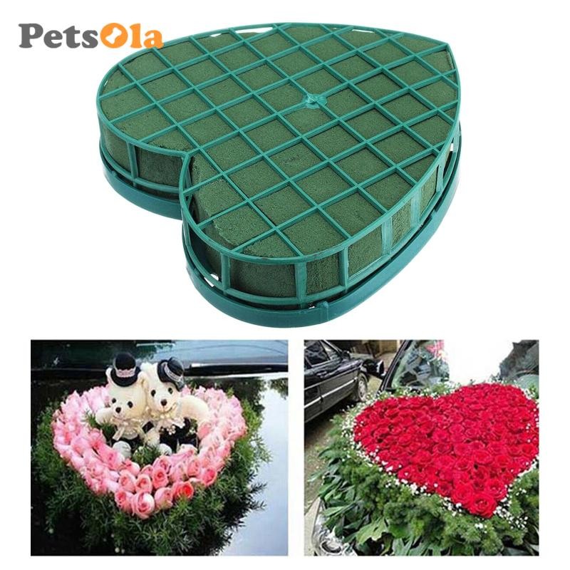 Khối xốp hoa PETSOLA Giá đỡ hoa hình trái tim cho hoa tươi