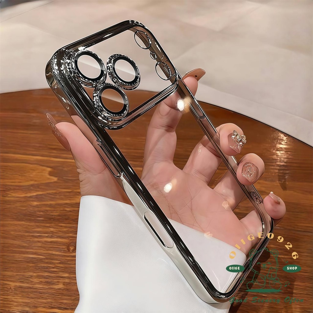 【 Ốp lưng iPhone17 】 Vỏ mạ chống rơi siêu mỏng Vỏ điện thoại iphone17 Pro Max 16 15 14 13 12 cho vỏ iPhone Vỏ mềm silicon TPU chống sốc