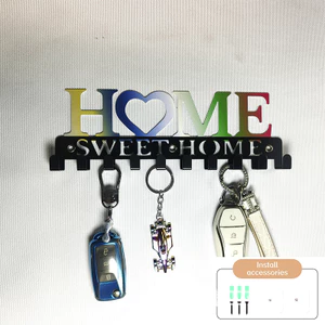 H HOME Móc Treo Tường Kệ Kim Loại Sắt Treo Tường Kính Móc Chìa Khóa Không Đục Lỗ Móc Dính