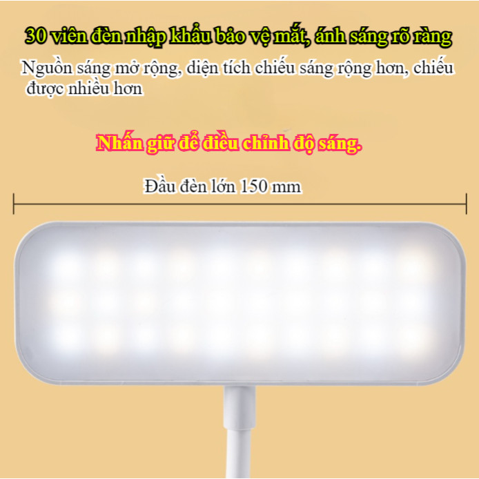 Đèn Học Để Bàn Tích Điện Có Nút Cảm Ứng Kèm 3 Chế Độ Ánh Sáng Phù Hợp Bảo Vệ Mắt [ HÀNG CAO CẤP ]led