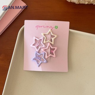 Bigdealssuper 4 Cái / bộ Màu Hồng Đơn Giản Trái Tim Ngôi Sao Kẹp Tóc Cho Bé Gái Kẹp Tóc Dễ Thương Barrettes Phụ Kiện Thời Trang Quà Tặng Siêu