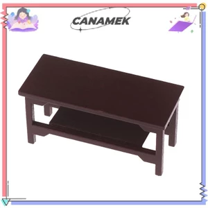 CANAMEK 1 / 12 Nhà Búp Bê Thu Nhỏ Retro Gỗ Bàn Cà Phê Nội Thất Đồ Chơi Phụ Kiện CSF