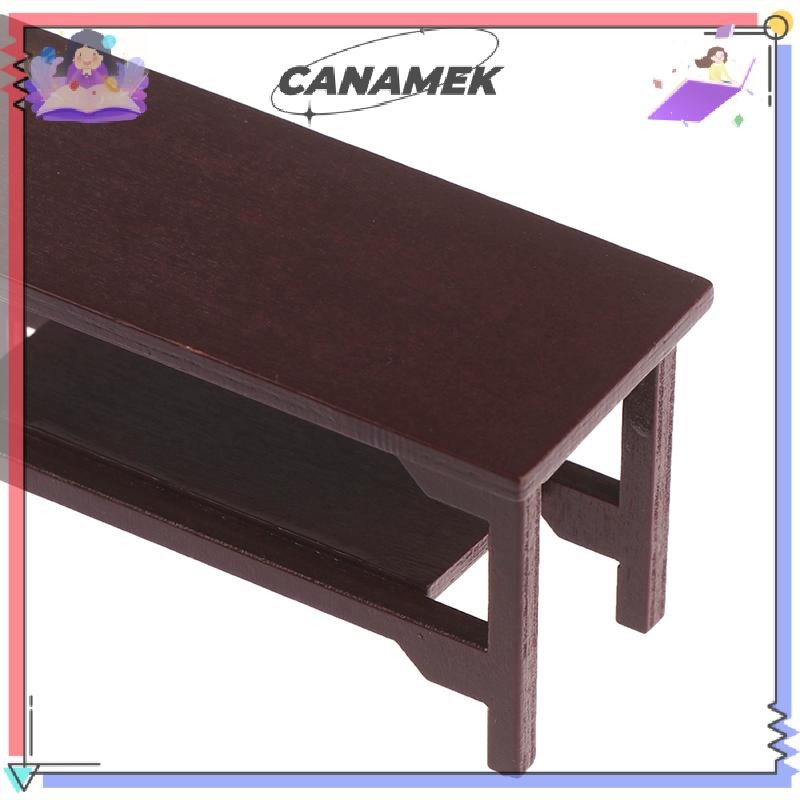 CANAMEK 1 / 12 Nhà Búp Bê Thu Nhỏ Retro Gỗ Bàn Cà Phê Nội Thất Đồ Chơi Phụ Kiện CSF