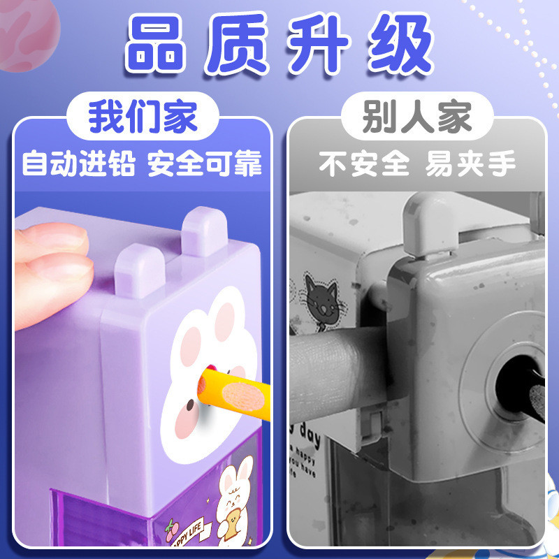 Màu Thật Tự Động Chì Đầu Vào Bút Chì Mài Bút Chì Bút Chì Học Sinh Quay Tay Sử Dụng Máy Khoan Đa Năng
