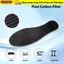 ESSENCEH 1 Cặp Đế Bằng Sợi Carbon, Tấm Cứng Hỗ Trợ Chèn Chân Tấm Đế Giày, Chất Liệu Sợi Carbon Siêu Mỏng Cao Cấp Đế Giày Thể Thao