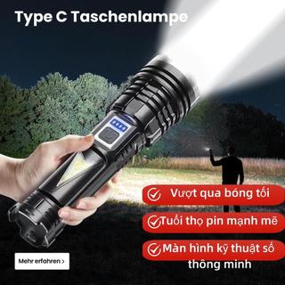 COD Super Bright Zoom LED Flashlight Rechargeable Waterproof Outdoor Heavy Duty Rechargeable Flashlight