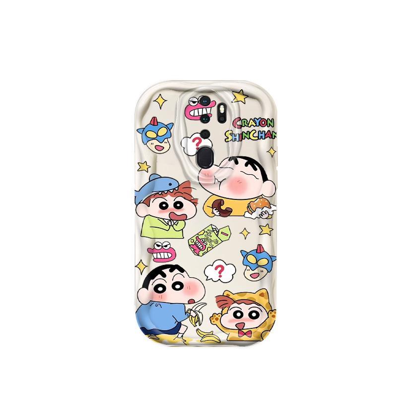 Ốp Silicon Hoạt Hình Cho OPPO A9 2020 A5 2020 Vỏ Điện Thoại Mềm Cầm Tay 3D TPU Kitty Crayon Shin-chan Ốp Lưng Chống Sốc Học Sinh