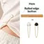 PNPIA- Kẹp nút Jean ngọc trai từ tính với phụ kiện dây chuyền kim loại để mặc quần áo đa dạng
