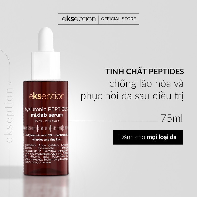 [HÀNG CÔNG TY] Serum Ekseption Hyaluronic Peptides Mixlab  75ml | Phục Hồi Chống Lão Hóa Cấp Ẩm Da