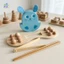 Đồ chơi lấy hạt thỏ bằng gỗ cho trẻ em Công cụ giáo dục đào tạo kỹ năng vận động tinh