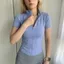 IFASIN Yoga Top, Áo thể thao nữ tay ngắn phía trước có khóa kéo, Áo sơ mi thể thao nữ có cổ đứng màu trơn nhẹ Seamed Paneling Áo sơ mi tập luyện mùa hè