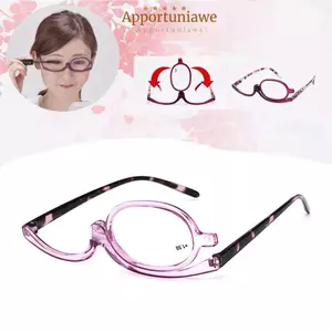 IAPPORTUNIA Kính mắt gấp, Kính mắt Kính đọc sách trang điểm xoay khung đầy màu sắc, Thời trang + 1.0 ~ + 4.0 Diopter Chăm sóc thị lực Kính mỹ phẩm Phụ nữ