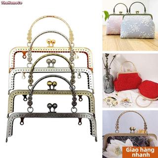 [Vận chuyển nhanh] Khung khóa ví THEHOMECO, Khung ví kim loại phần cứng túi Kiss Clasp, Phụ kiện túi cầm khung ví cổ điển Mini