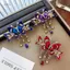 PNPIA- Thời Trang Thanh Lịch Zircon Bướm sel Kẹp Tóc Phụ Kiện Dành Cho Nữ Retro Dân Tộc Phong Cách Nhỏ Cua Kẹp Mũ Trang Sức Quà Tặng