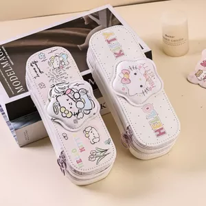 Hộp văn phòng phẩm hai lớp Hello Kitty dễ thương Hộp đựng bút chì học sinh lớp 12 có giá trị cao Dung tích lớn 260616