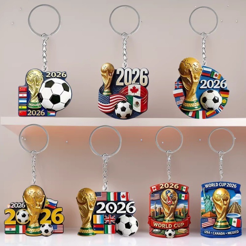 Móc Khóa FIFA World Cup 2026 BL158 Charm Treo Balo Phụ Kiện Lưu Niệm Thể Thao