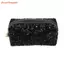 Túi trang điểm lấp lánh FAVORITEGOODS, Velour 19 * 9 * 7cm (7.48 * 3.54 * 2.76in) Túi lấp lánh, Túi dây kéo trang điểm lấp lánh lớn Sequin Túi đeo sequin đen đen du lịch