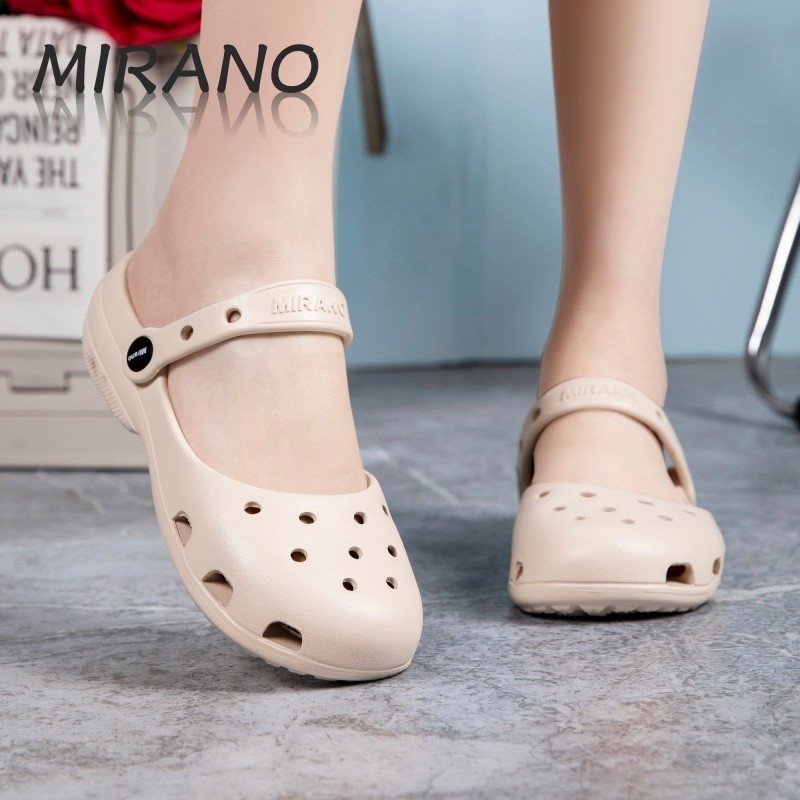 Mirano Giày Lỗ Nữ  Mary Jane Chất Liệu Cao Cấp EVA Siêu Nhẹ Chống Trơn Trượt 2 Chiều Chống Mài Mòn