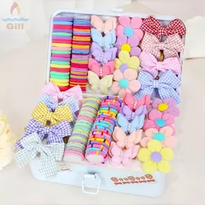 Bộ phụ kiện tóc MILL Girls, Kẹp tóc đầy màu sắc hình hoa, Nơ tóc Nơ kiểu tóc cho bé gái