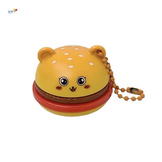 Son bóng màu pha lê đông lạnh - Gương bóng nước Burger hình gấu dễ thương cho học sinh